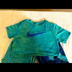 Nike DRI fit kids size large shirts with Men’s small shirt. Matching.